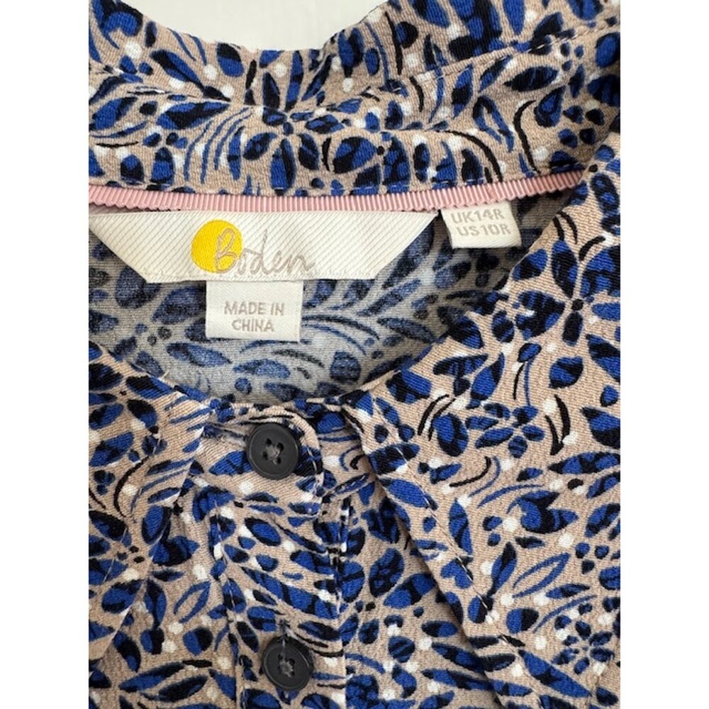 Boden Patterned Blouse, Size 10 - image 2